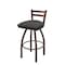 Holland Bar Stool Co 30" Low Back Swivel Bar Stool, Bronze Finish, Canter Storm Seat 41130BZ004 - alternate 1
